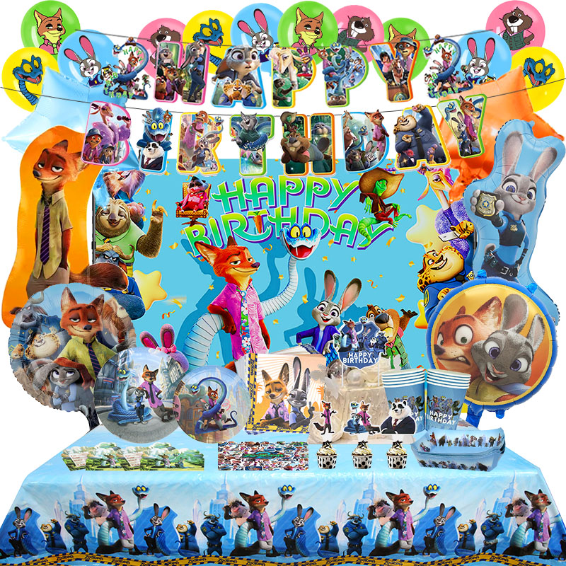 Zootopia Party Games - Zootopia Doğum Günü Partisi Dekorasyon 2.