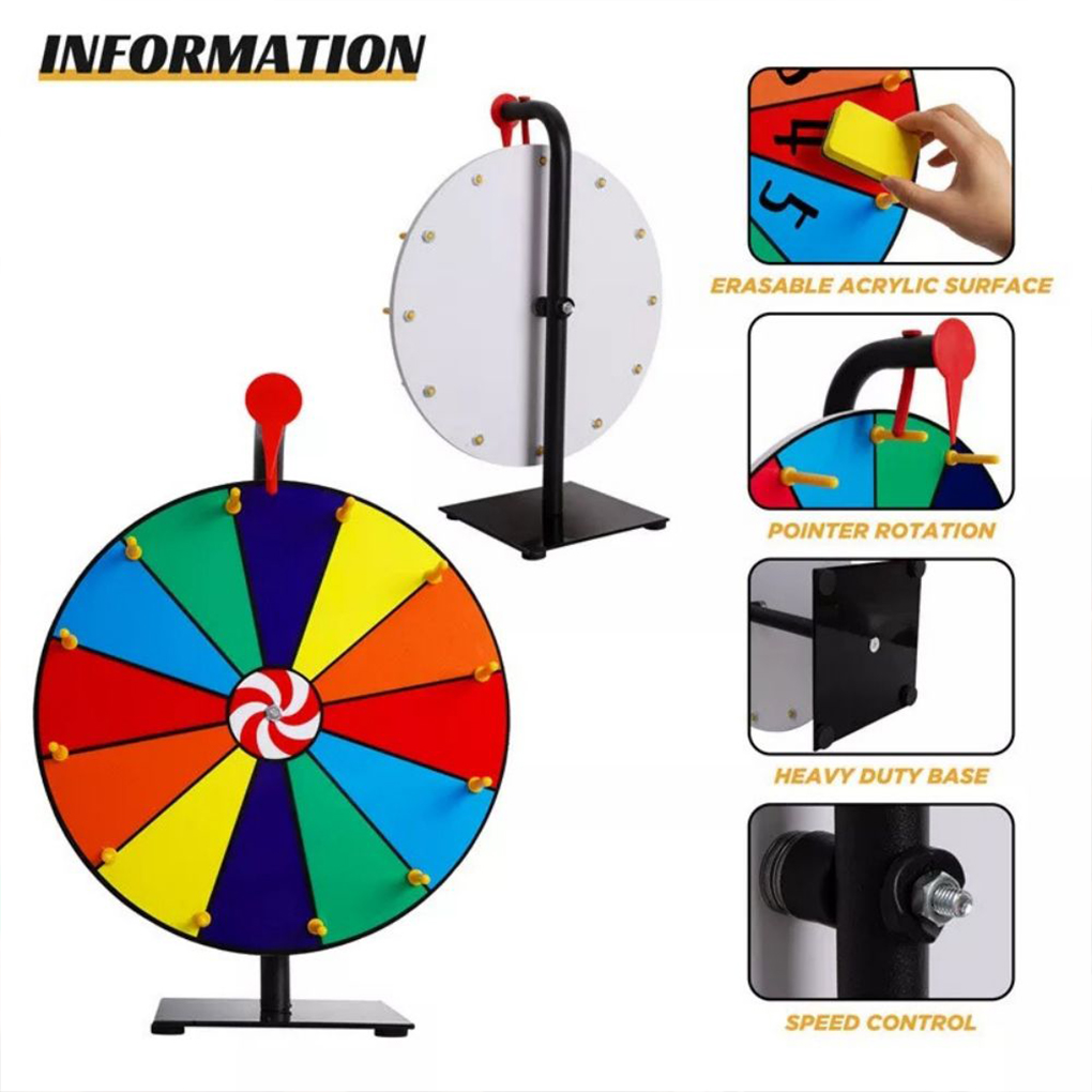 Party Games Spin The Wheel - Duvara Monte Düzenlenebilir Döndürme Çarkı Ödül