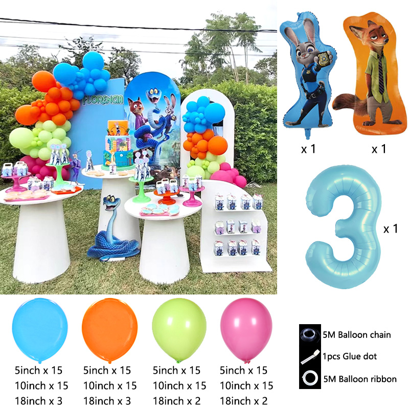 Zootopia Temalı Balon Zinciri  - Zootopia Party Games incelemesi ve fiyatı