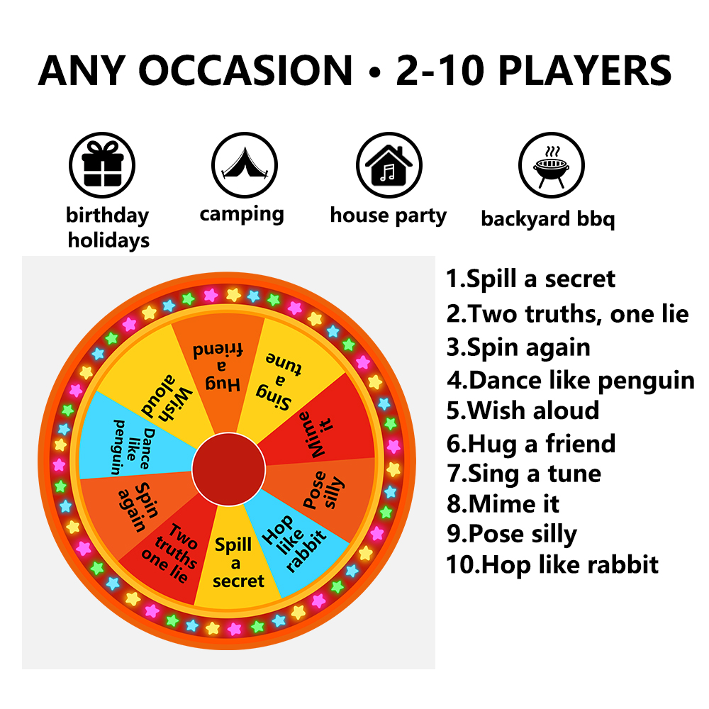 Ödül Çarkı Döndürme Oyunu Renk - Party Games Spin The Wheel incelemesi ve fiyatı