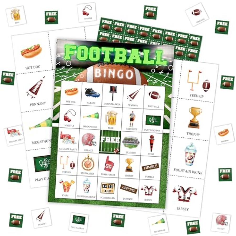 Futbol Partisi Bingo Oyun Kart - Party Games Large Groups incelemesi ve fiyatı